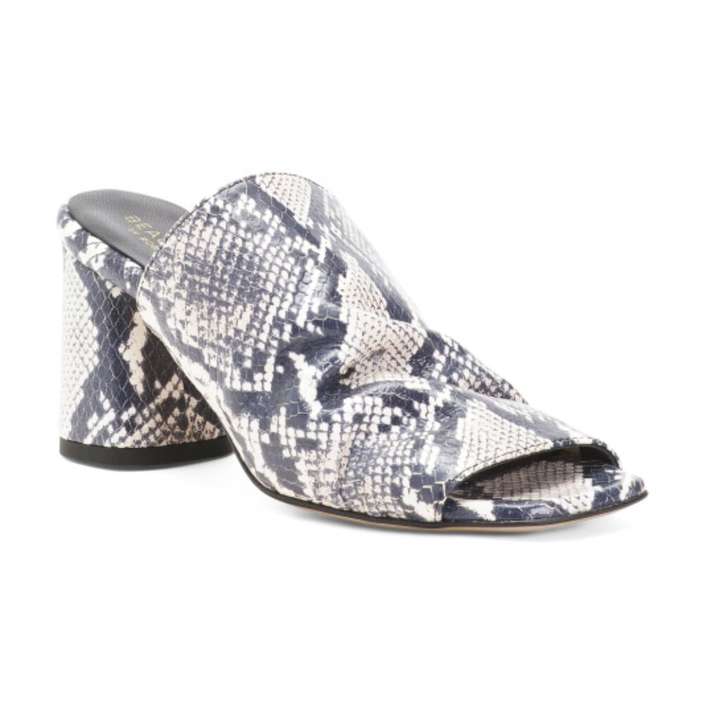 NEW BEAUTIISOLES Made In Italy Sandy Heels Python 3J8 - Picture 3 of 6